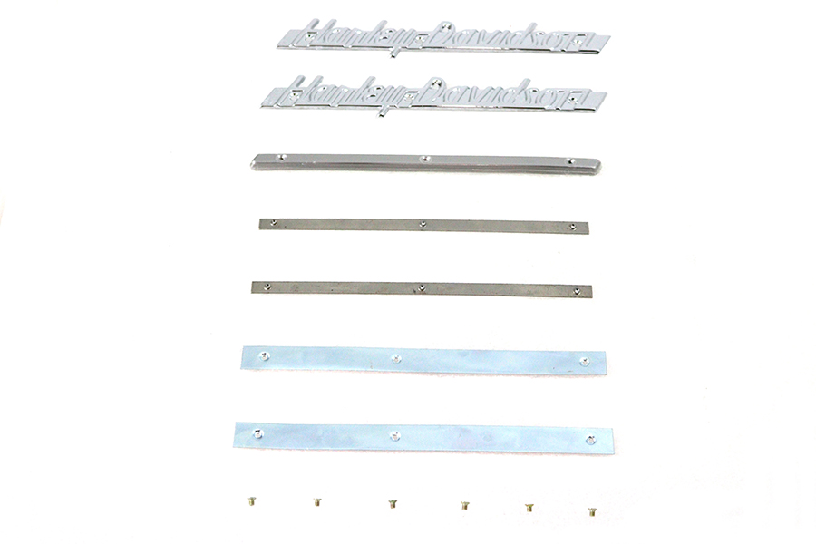 1951-1954 Emblem Kit with Strips Stainless Steel
