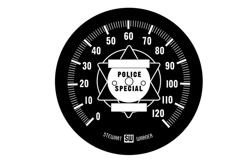 Black Tin Speedometer Face