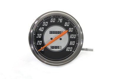 Speedometer with 2:1 Ratio and Orange Needle