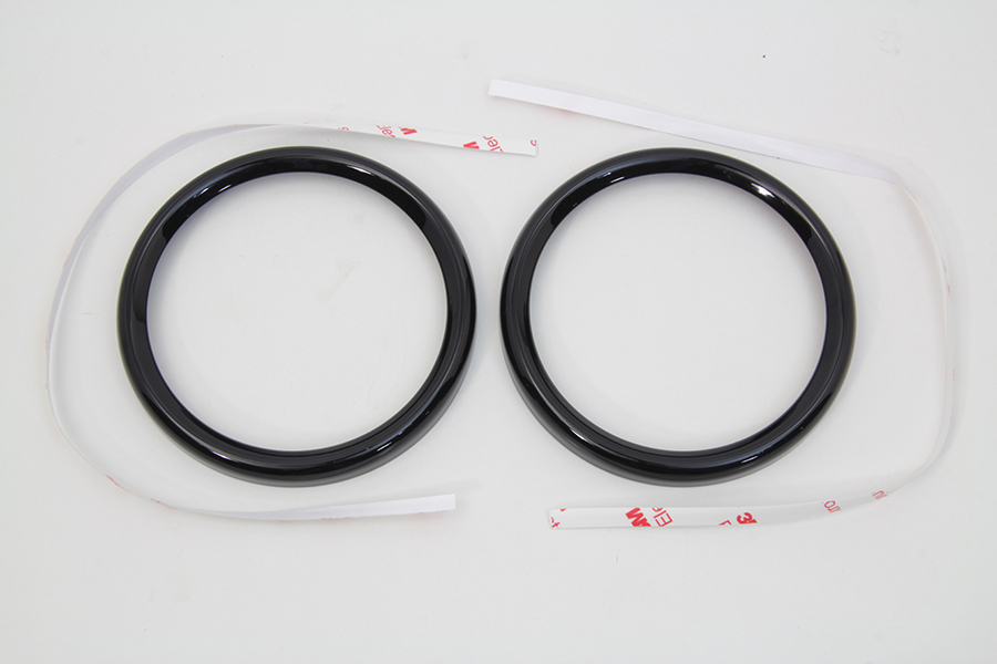 4" Gauge Bezel Cover Black Set