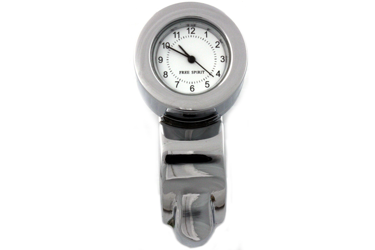 Chrome Handlebar Clock Assembly
