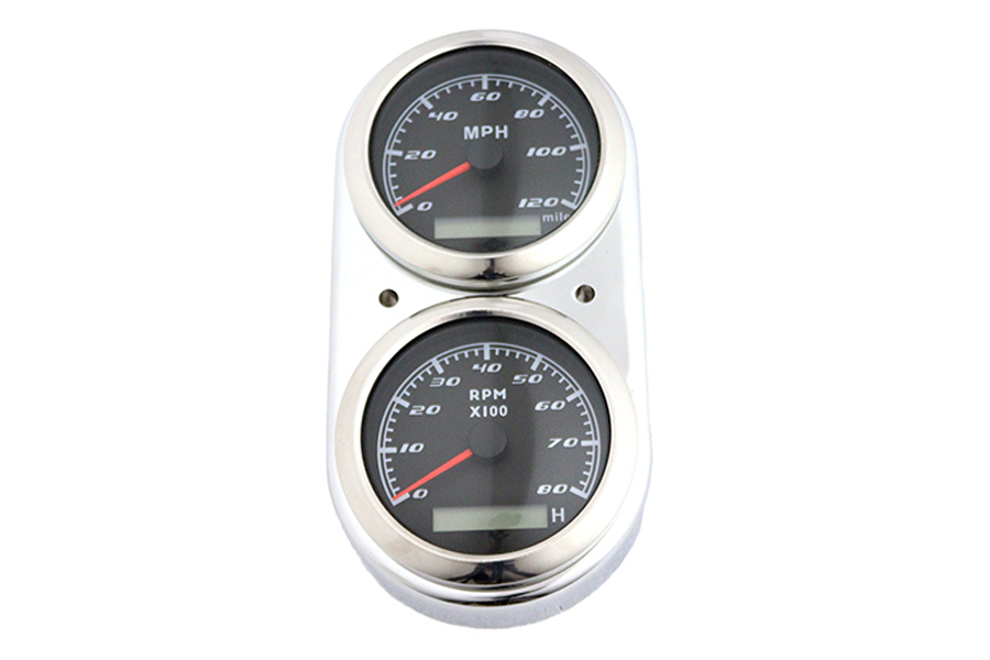 GPS Speedometer and Tachometer Dash Kit Chrome