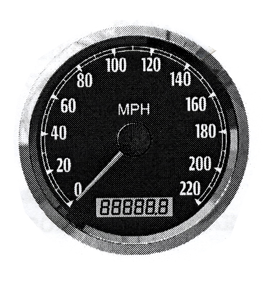 85mm GPS Speedometer Black