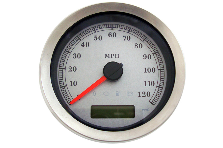 4" Electronic Speedometer Assembly Silver