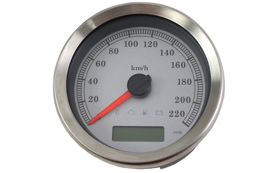 4" Electronic Speedometer Assembly Silver