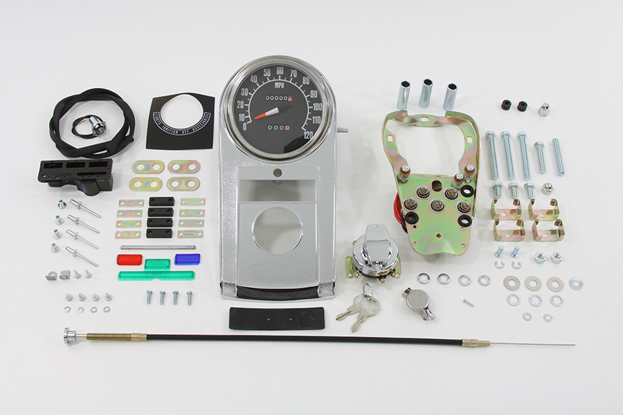 Chrome Cast Dash Panel Kit with 1:1 Ratio Speedometer