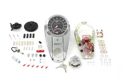 *UPDATE Chrome Two Light Dash Panel Kit with 2:1 Ratio      Speedometer