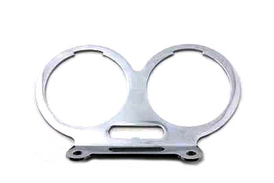 Dual Gauge Mount Bracket Chrome with Slot