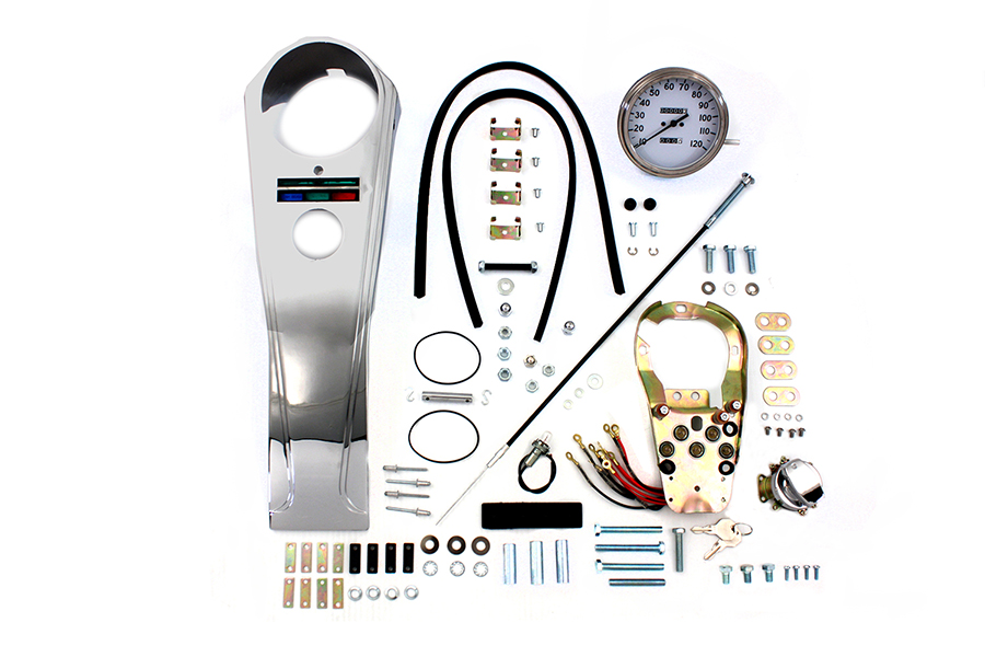 Long Rider Style Dash Kit with 2:1 Speedometer