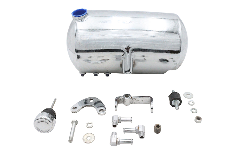 Round Oil Tank Chrome