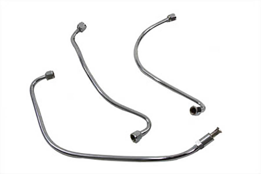 Rigid Oil Line Set for Billet Pump Chrome