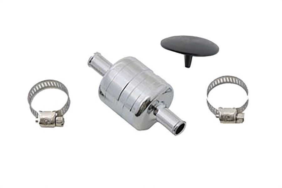 Crankcase Breather Vent Canister Chrome