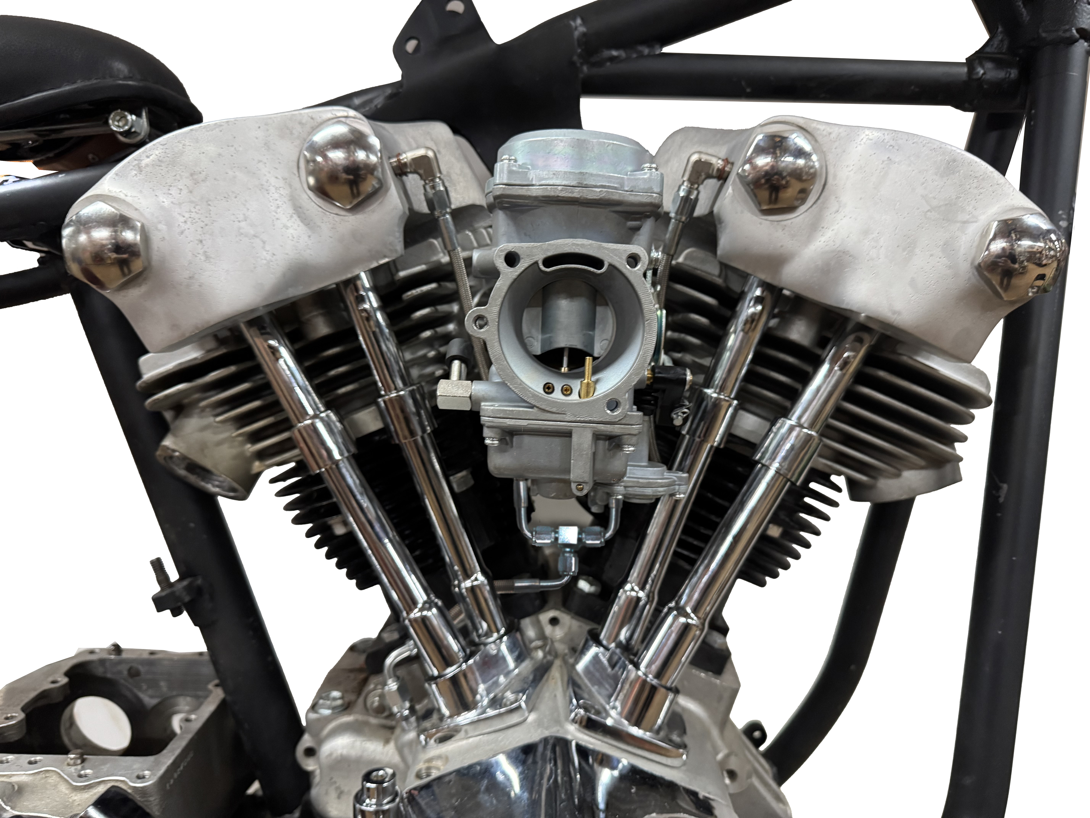 Knucklehead/Shovelhead Top Y Oil Line Braided