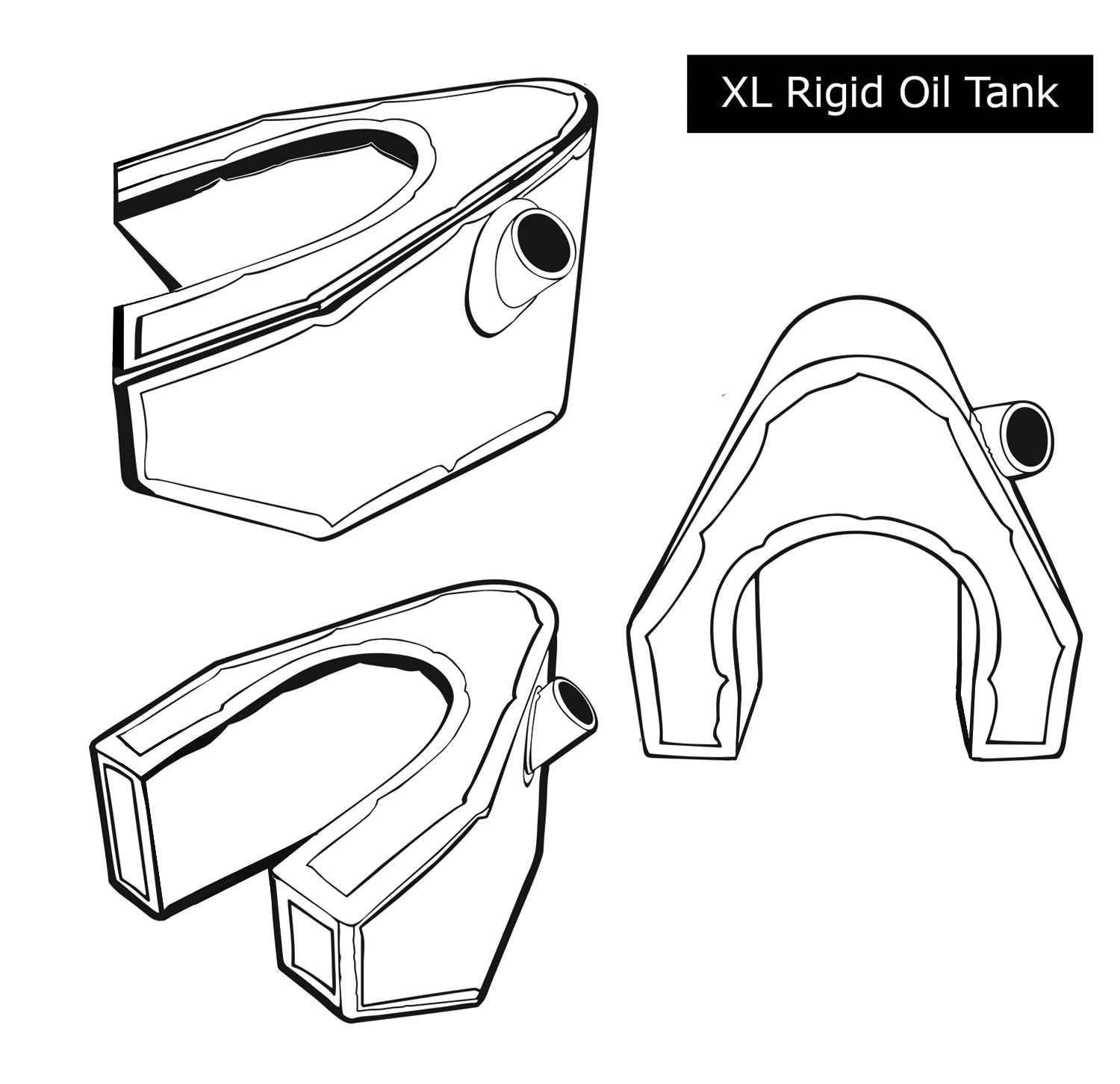 XL Rigid Oil Tank Chrome