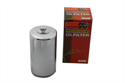 K&N Spin On Hex Oil Filter Chrome