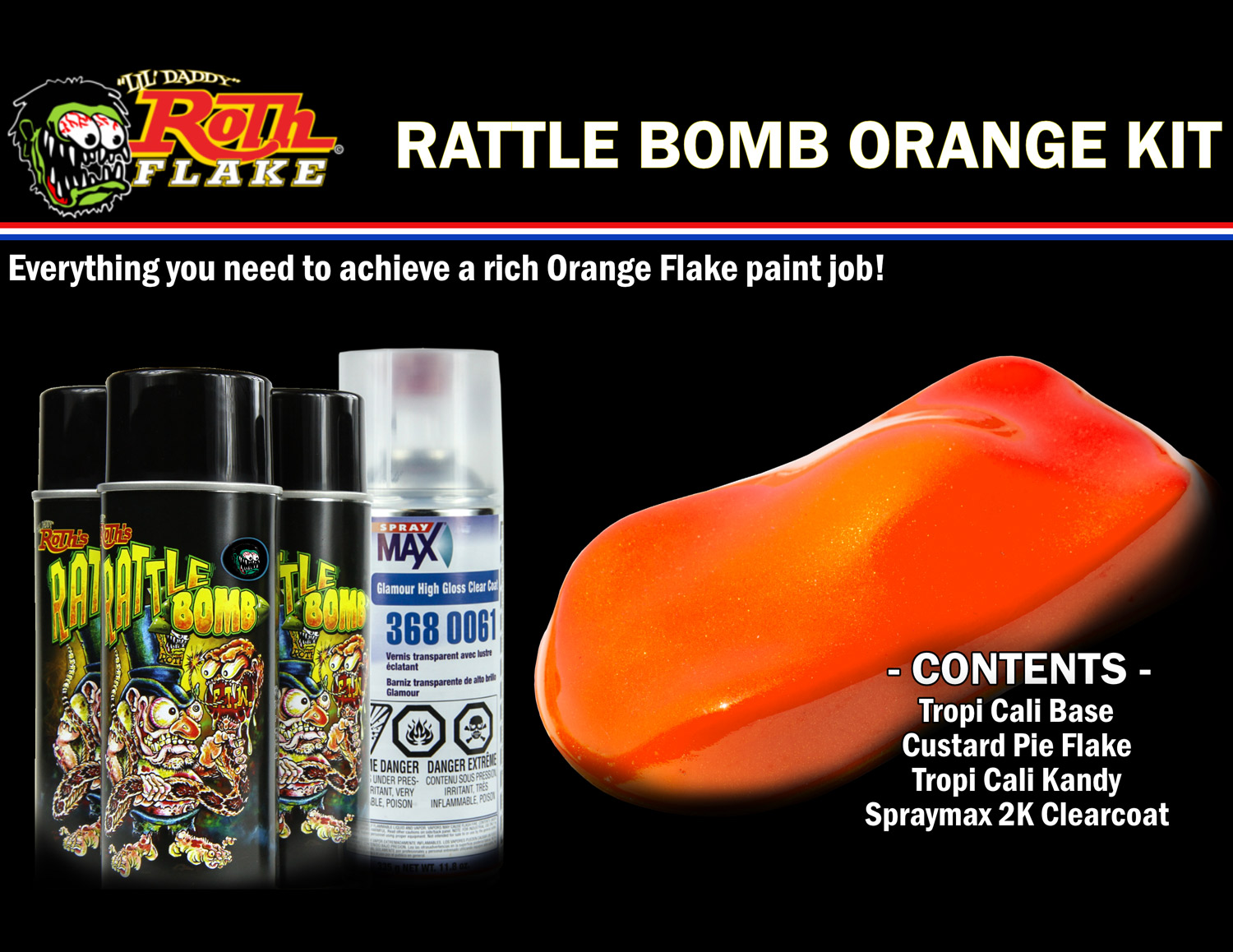 Rattle Bomb Spray Kit Orange