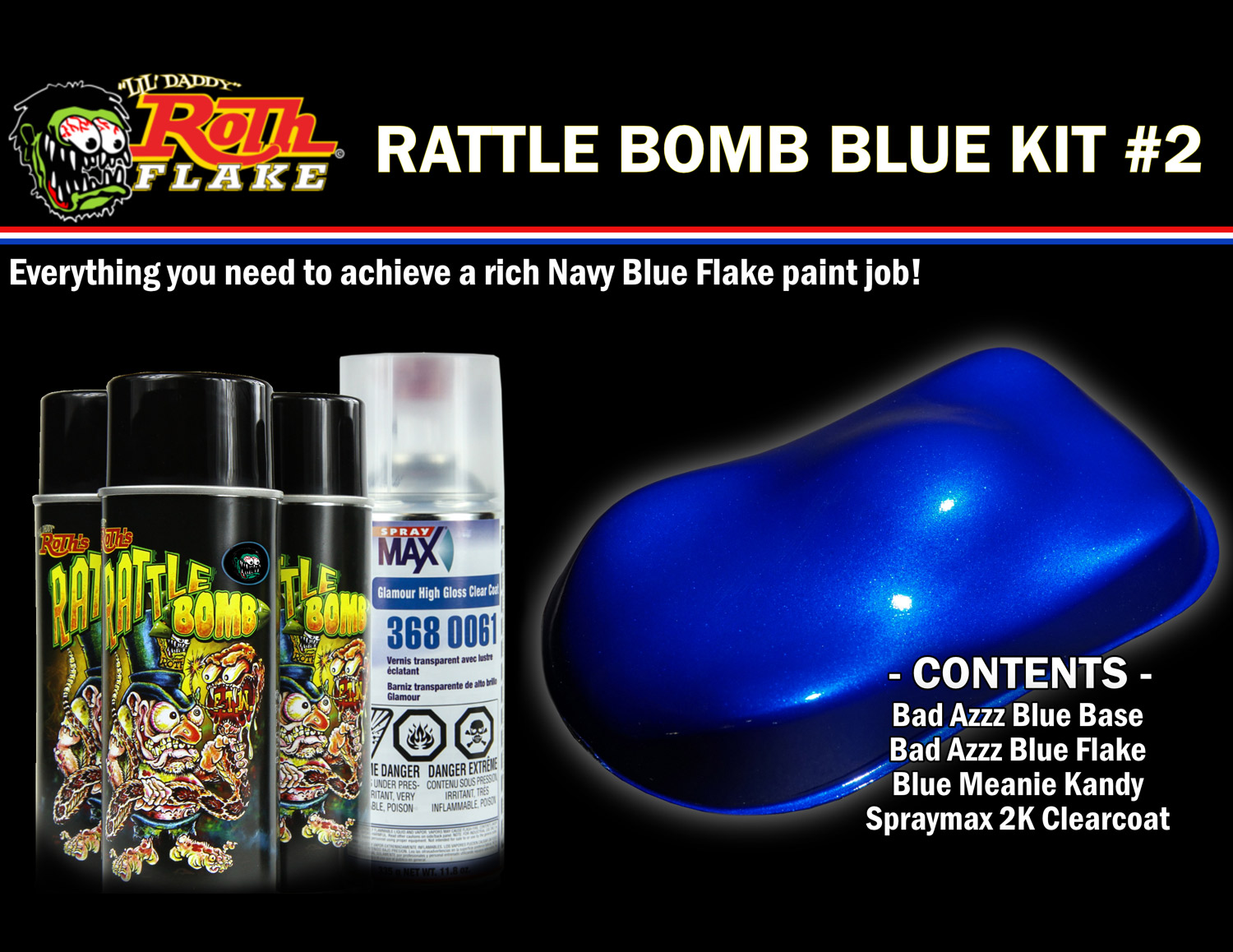 Rattle Bomb Spray Kit Blue