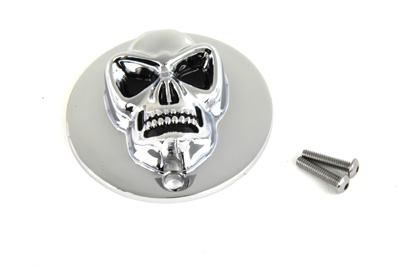 Skull Design Ignition System Cover Chrome