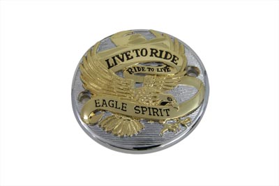 Gold Inlay Live to Ride Ignition System Cover