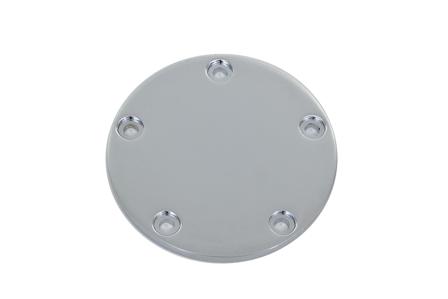 Smooth Flat Ignition System Cover 5-Hole Chrome