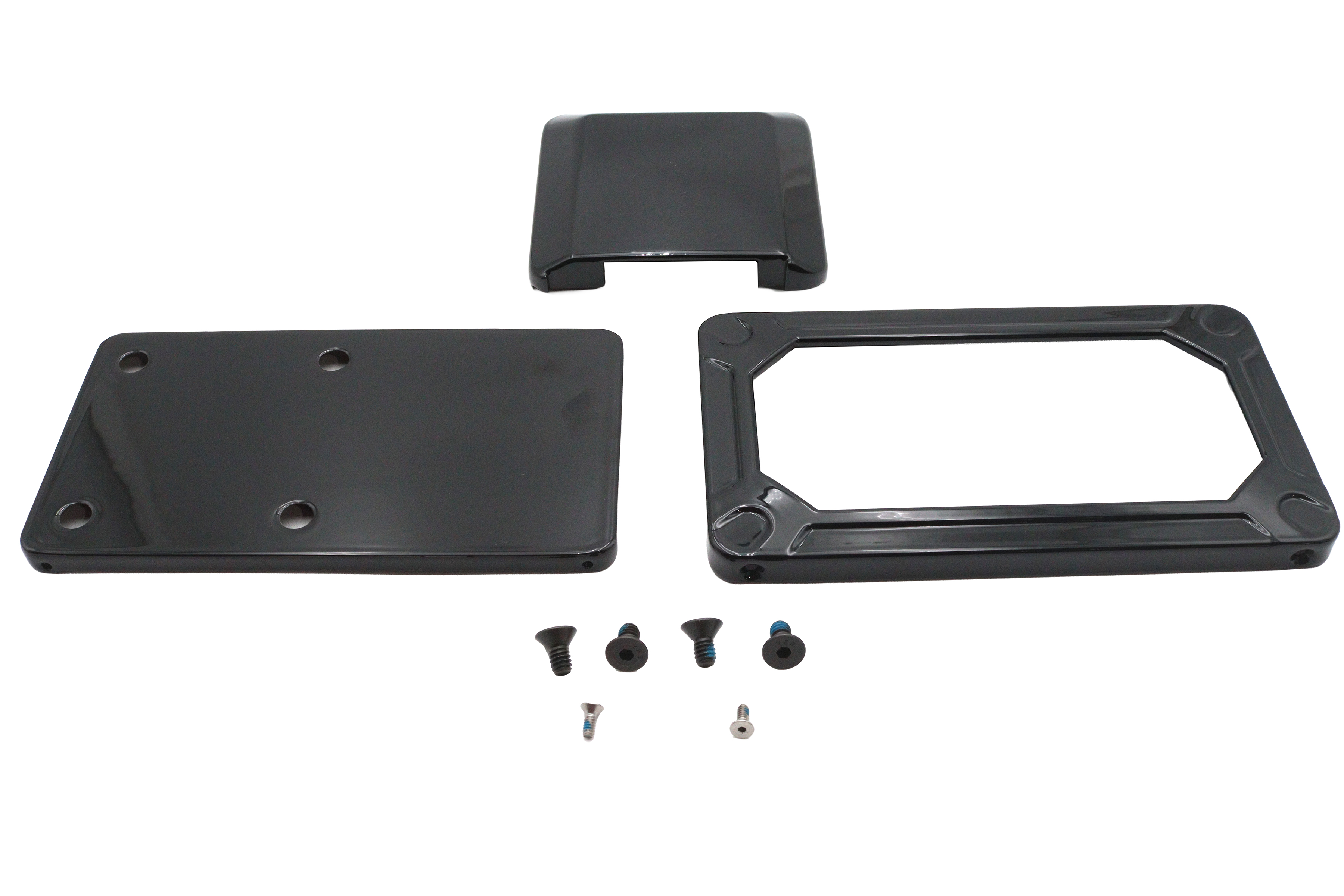 Side Mount License Plate Frame Black