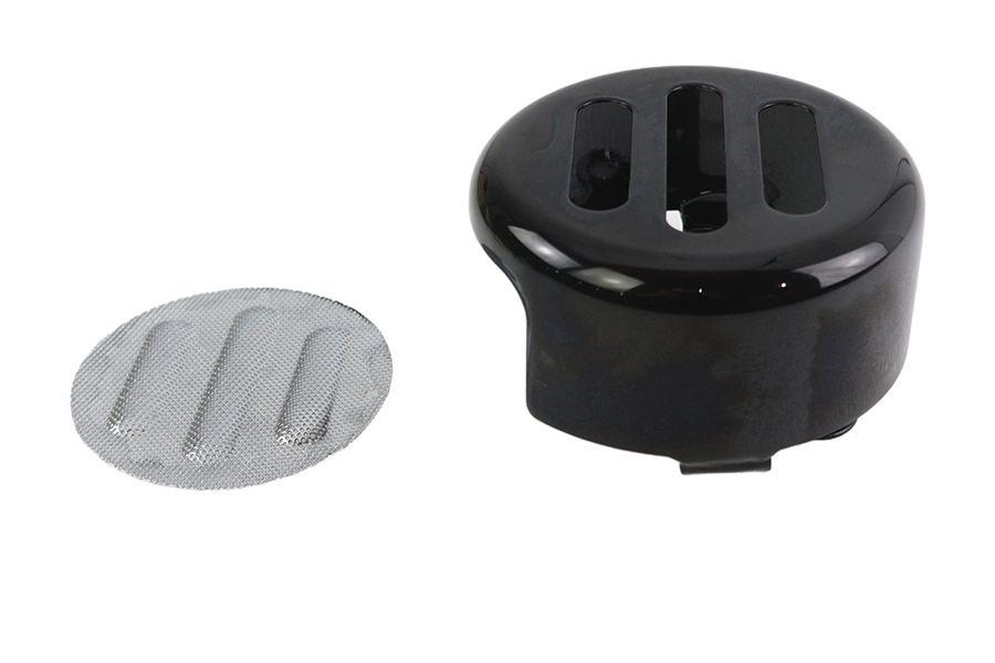 3 Slot Round Horn Cover Black