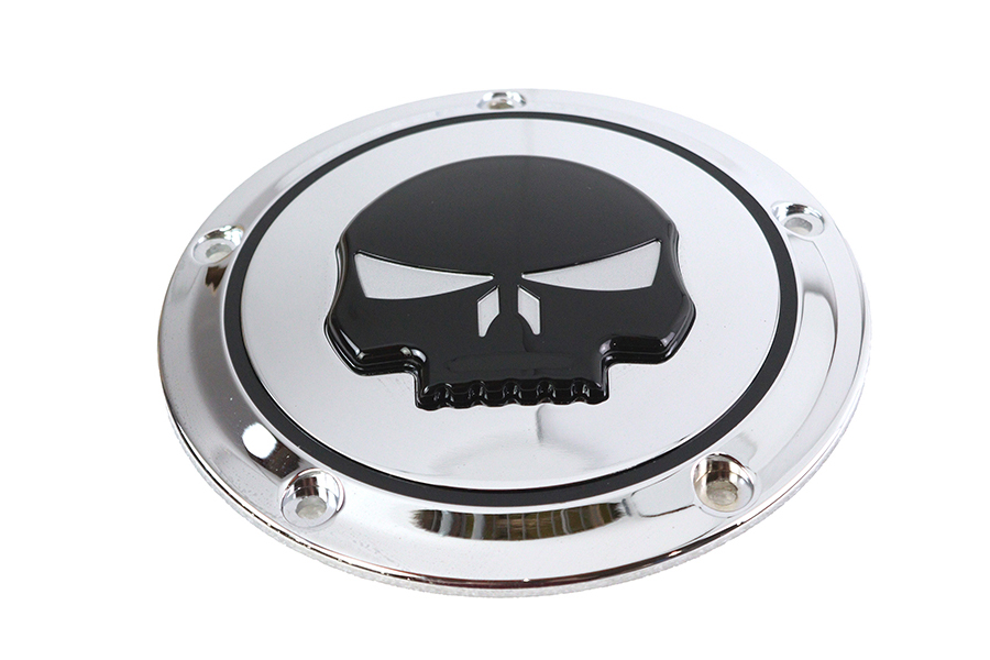 Chrome 5 Hole Skull Derby Cover