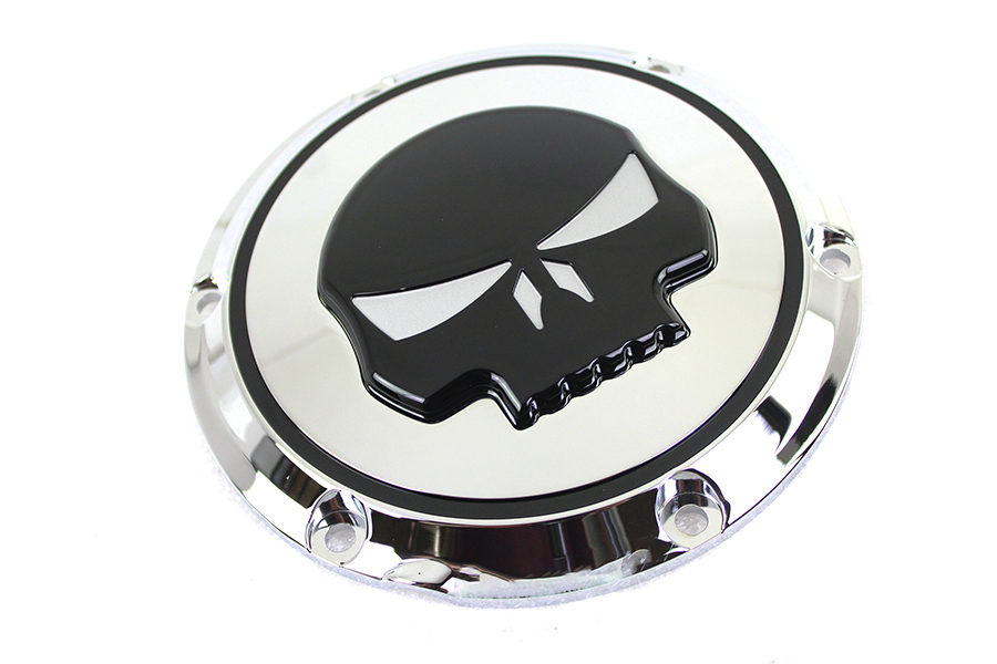 Chrome 6 Hole Skull Derby Cover