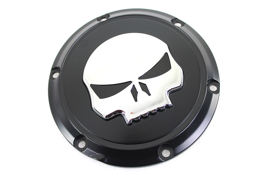Black 6 Hole Skull Derby Cover