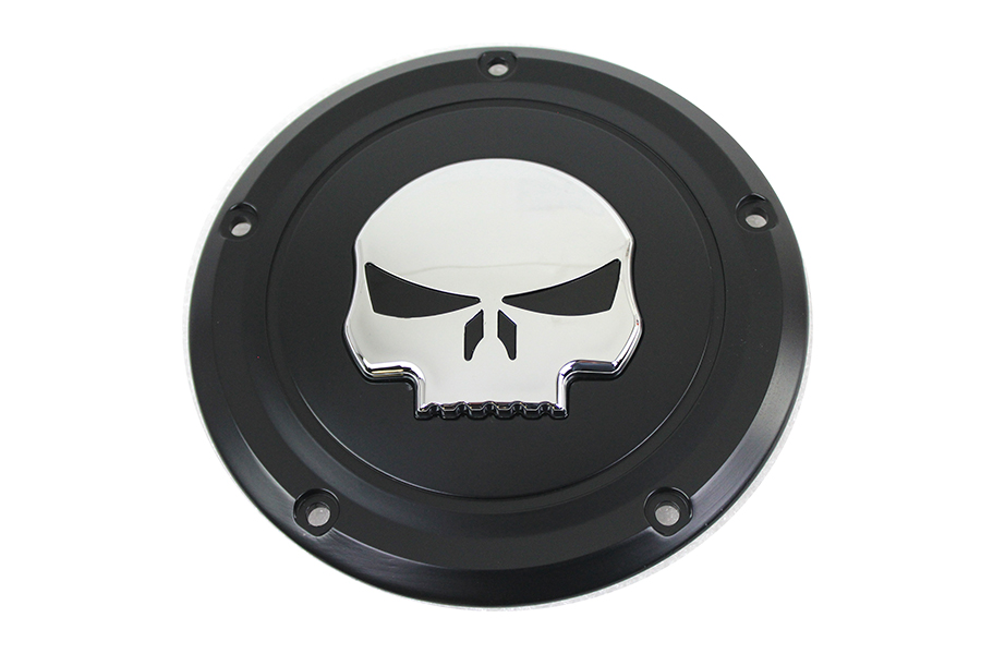 Black 5 Hole Skull Derby Cover
