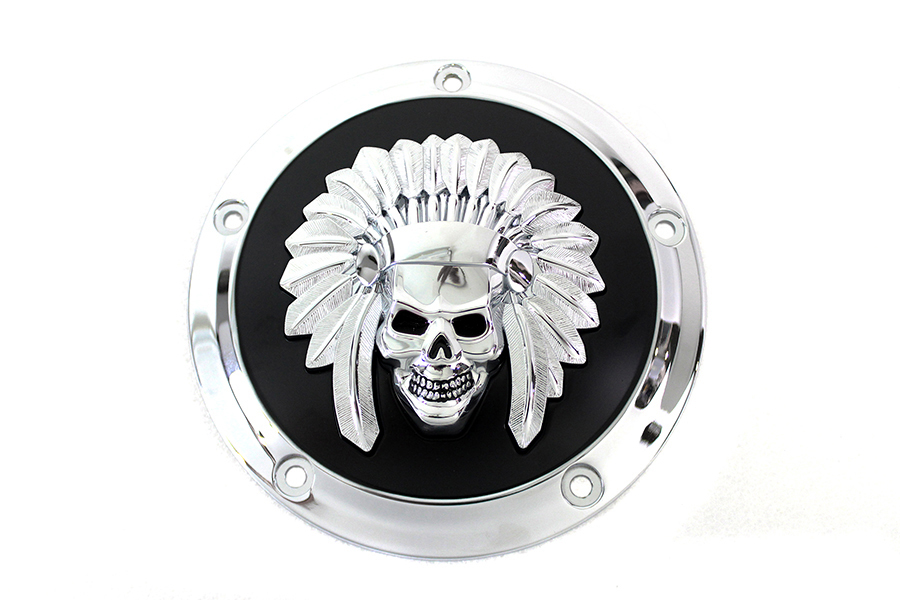 *UPDATE Indian Skull Derby Cover Black