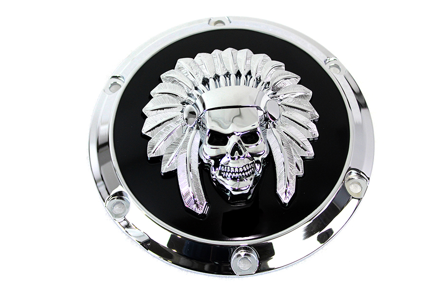 *UPDATE Indian Skull Derby Cover Black