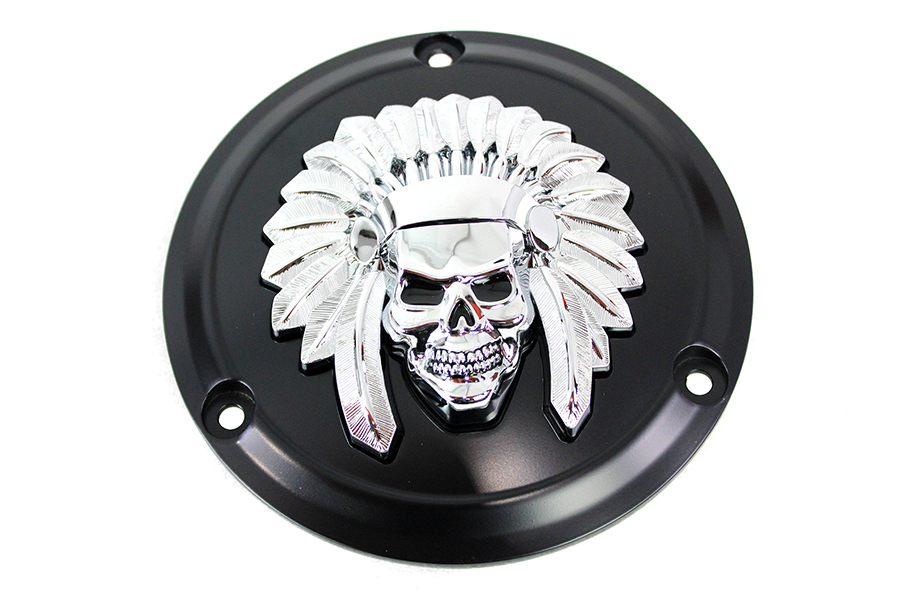*UPDATE Indian Skull Derby Cover Black