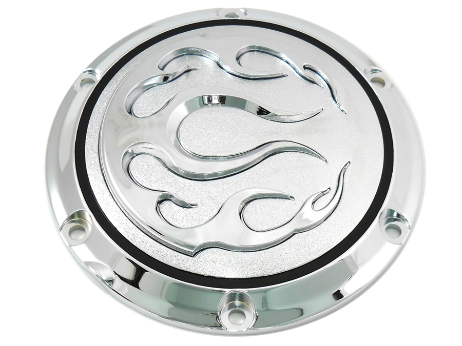 Chrome 6-Hole Flame Derby Cover