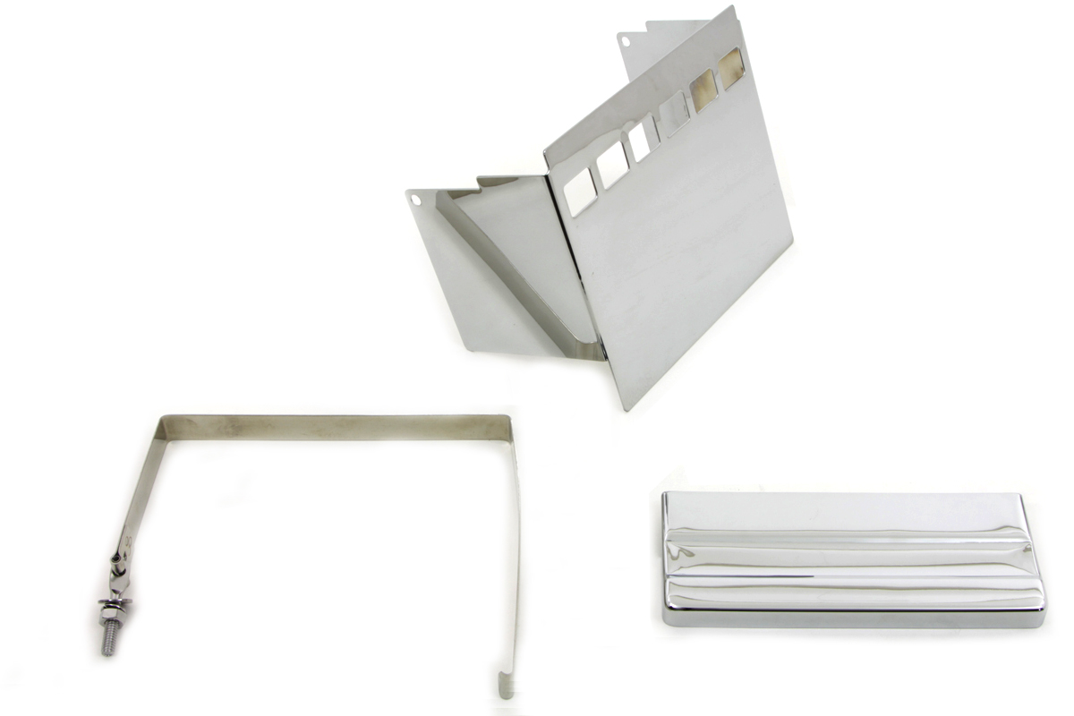 Chrome Square Battery Cover Kit