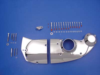 VTwin Chrome Cam & Sprocket Cover Dress Kit fits 2004-up Harley Sportster XL