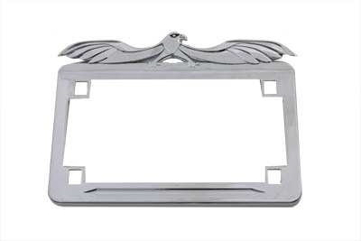 License Plate Frame Flying Eagle Style Chrome