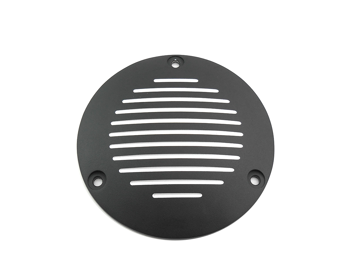 Black Grooved 3-Hole Derby Cover