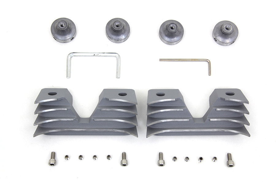 Head Bolt and Spark Plug Cover Kit Silver