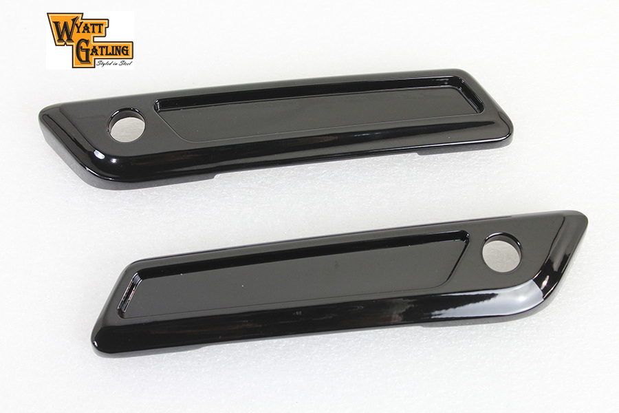 VTwin Wyatt Gatling Rear Saddlebag Latch Hinge Covers 2014-2023 Harley Touring FLT