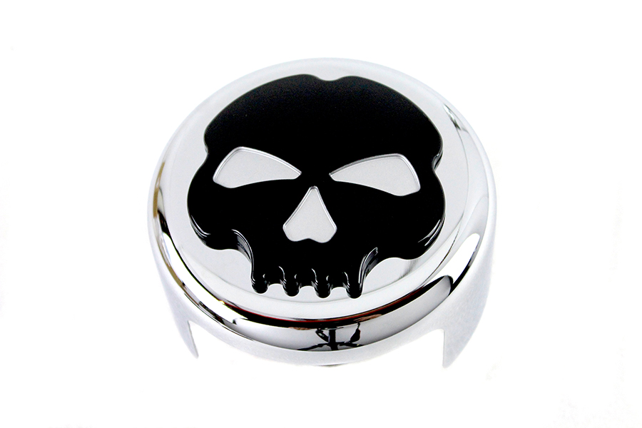 Skull Horn Cover Chrome