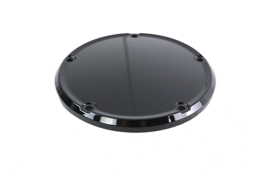 M8 Gloss Black 5-Hole Smooth Derby Cover