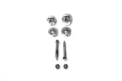 Chrome Rear Axle Adjuster and Nut Kit
