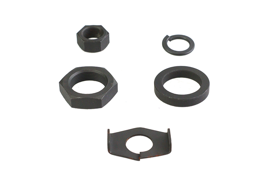 Parkerized Rear Axle Nut and Lock Kit