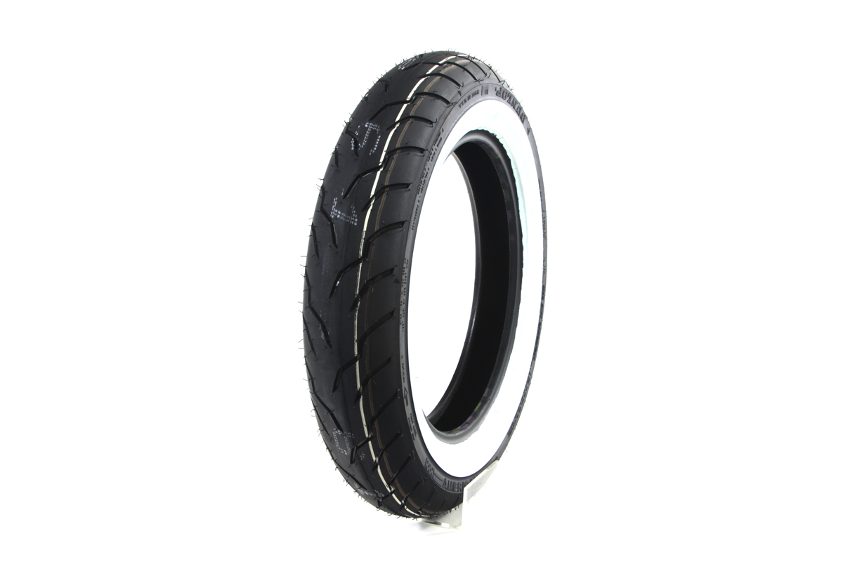 Front Dunlop American Elite 130/90B x 16" Wide Whitewall