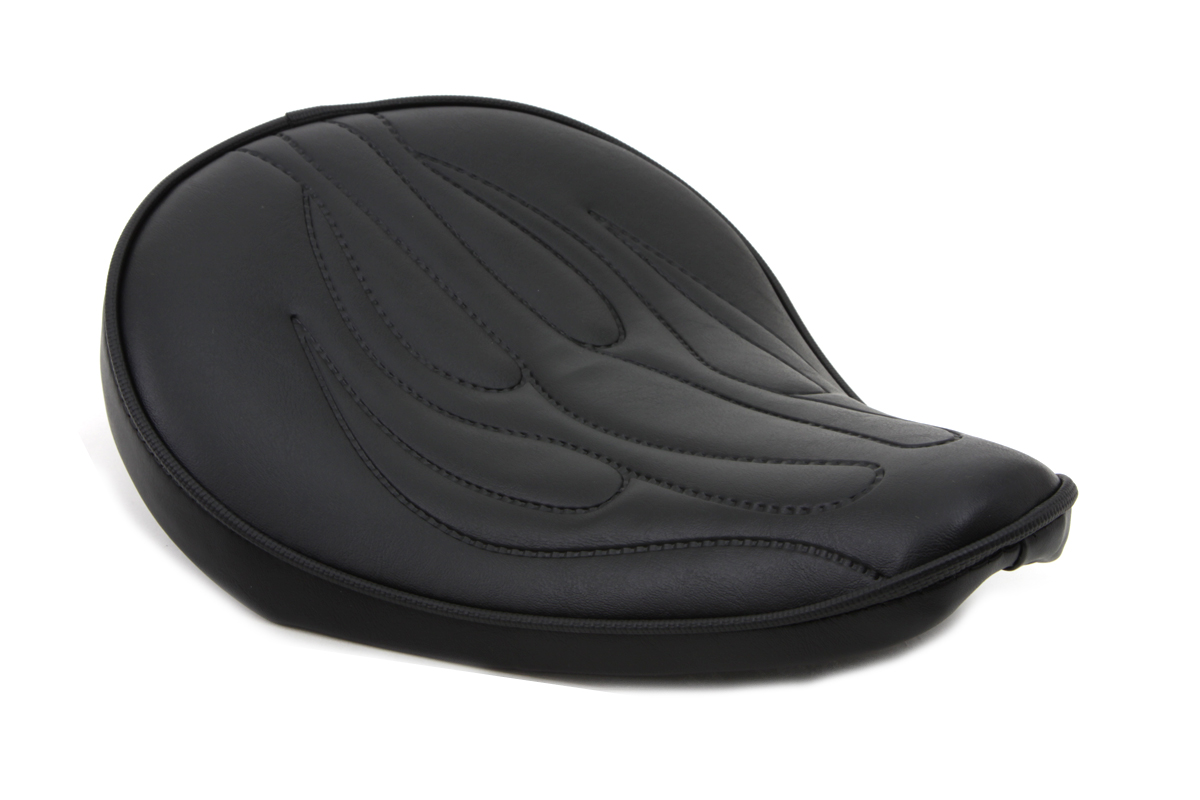 Black Solo Seat with Flame Stitch Small