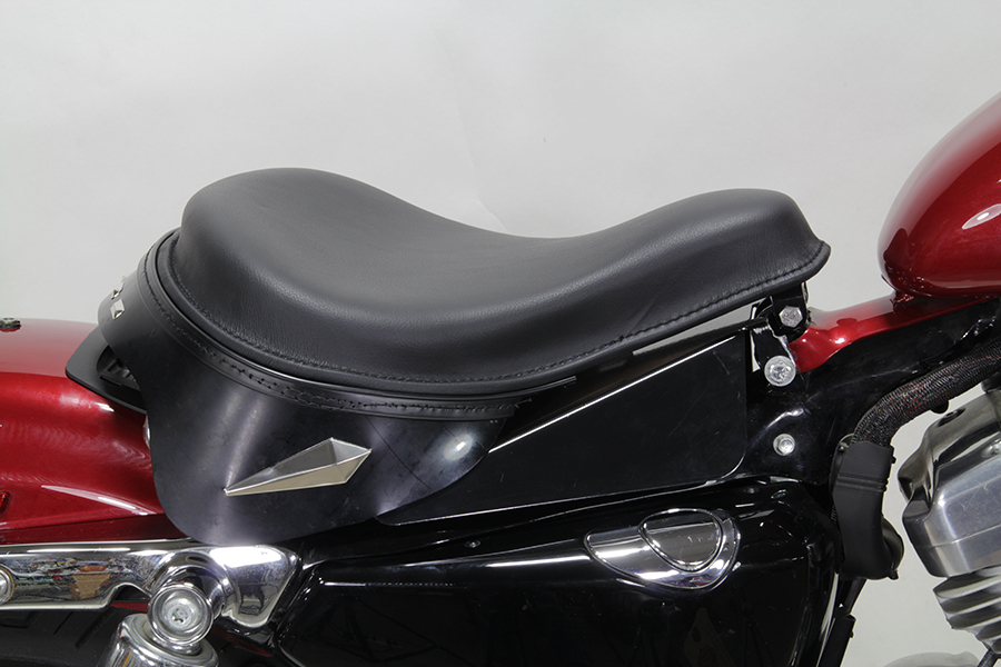 Black Leather Metro Police Solo Seat