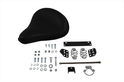 Black Leather Solo Seat With Mount Kit