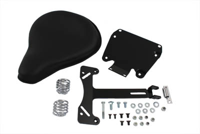 Black Leather Solo Seat and Mount Kit