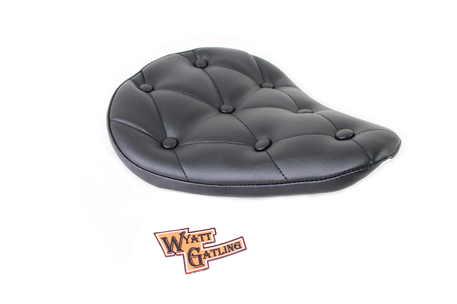 Black Vinyl Solo Seat with Buttons